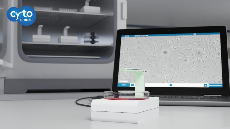 CytoSMART mini-microscope remotely monitors the cytopathic effect.